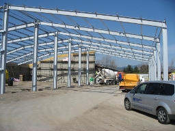 Schilowsky Hallenzubau in der Bauphase