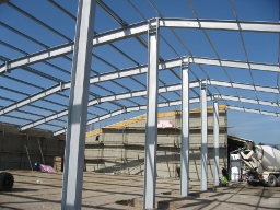 Schilowsky Hallenzubau in der Bauphase