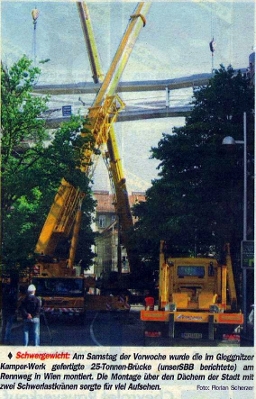 Montage Brücke Rennweg