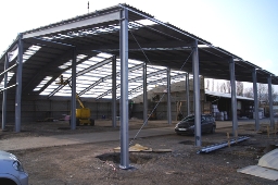Schilowsky Hallenzubau in der Bauphase